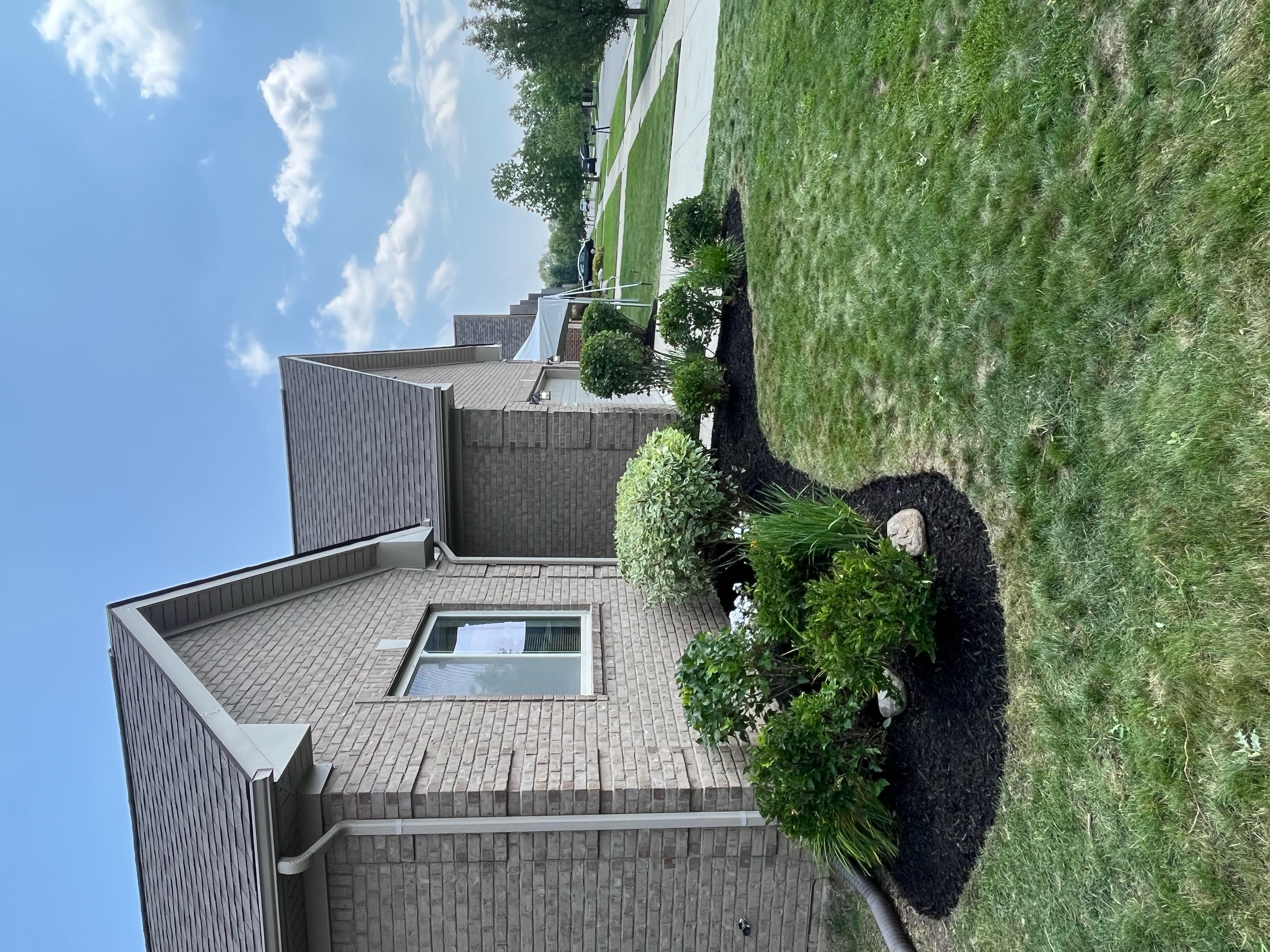 professionally maintained front lawn