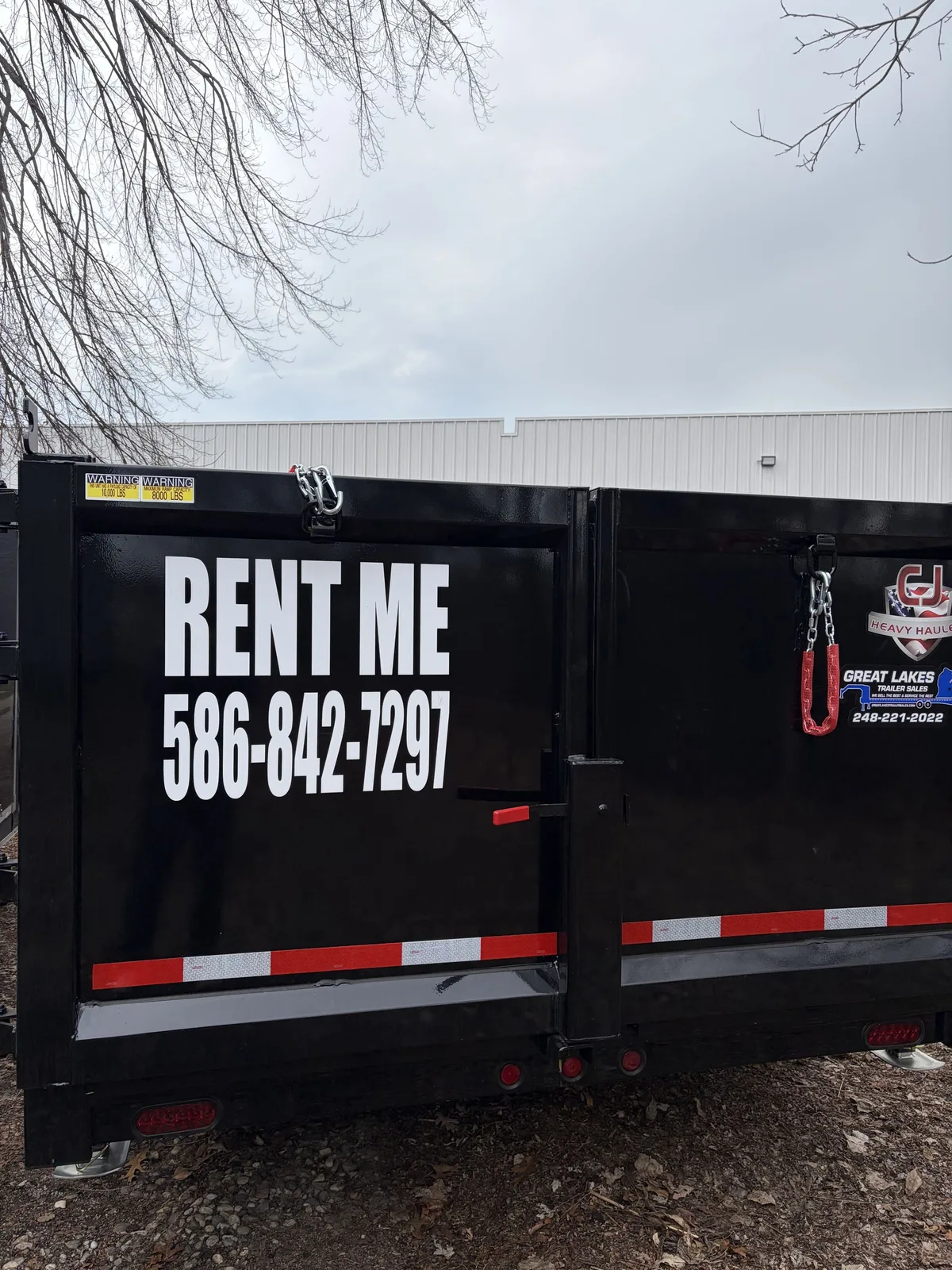 dumpster trailer rental for junk removal in Macomb Michigan